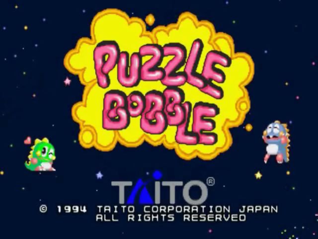 Puzzle Bobble title screen for Neo Geo CD